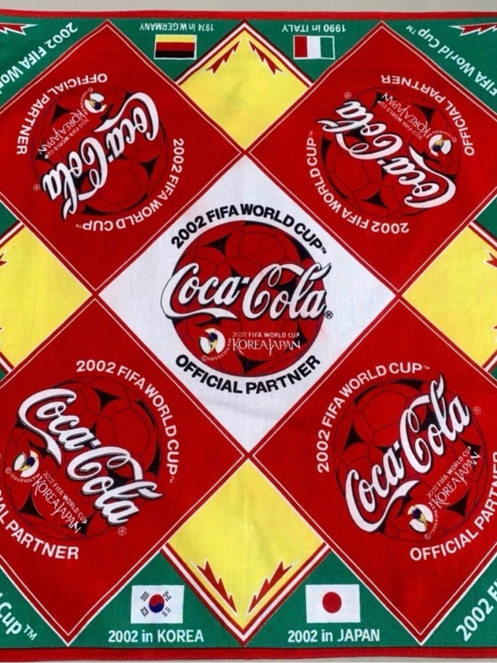 Rare FIFA World Cup 2002 COCA COLA Handkerchief
